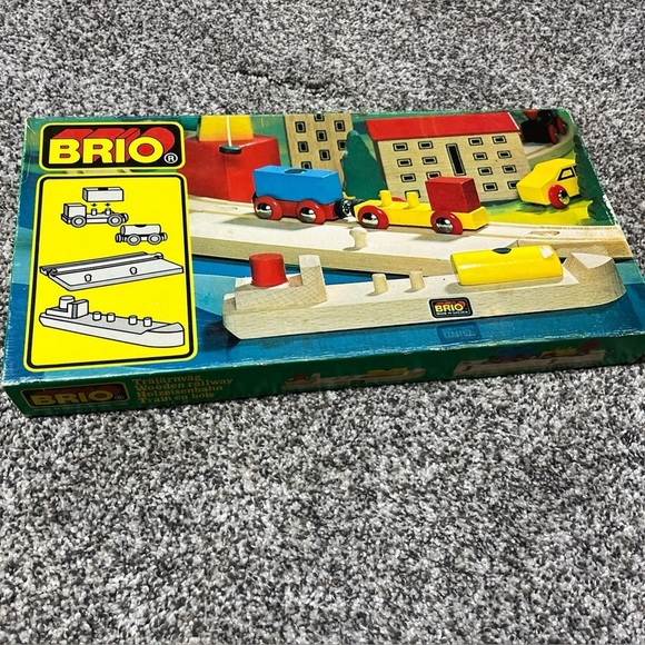 brio Other - BRIO Sea Transport 31405/28 Wooden Sweden 1980’s In Box Rare Vintage